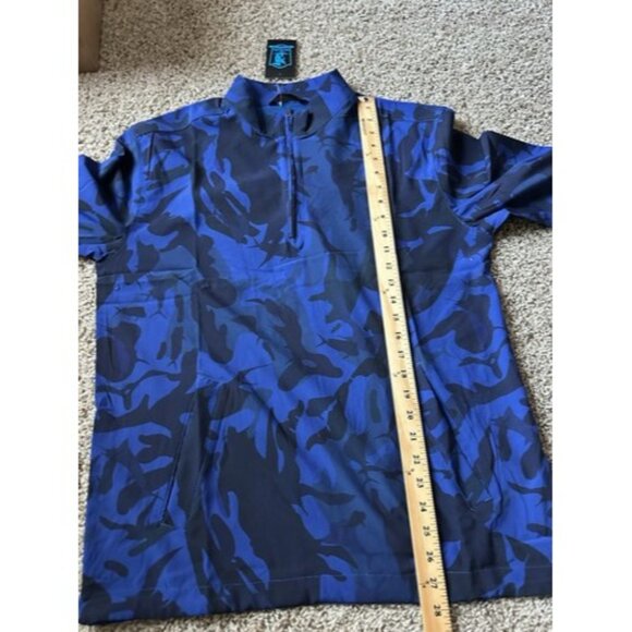 Scales Mens Jacket Size Medium Long Sleeve 1/4 Zip Camo Fish Hunt Lightweight - Picture 10 of 12